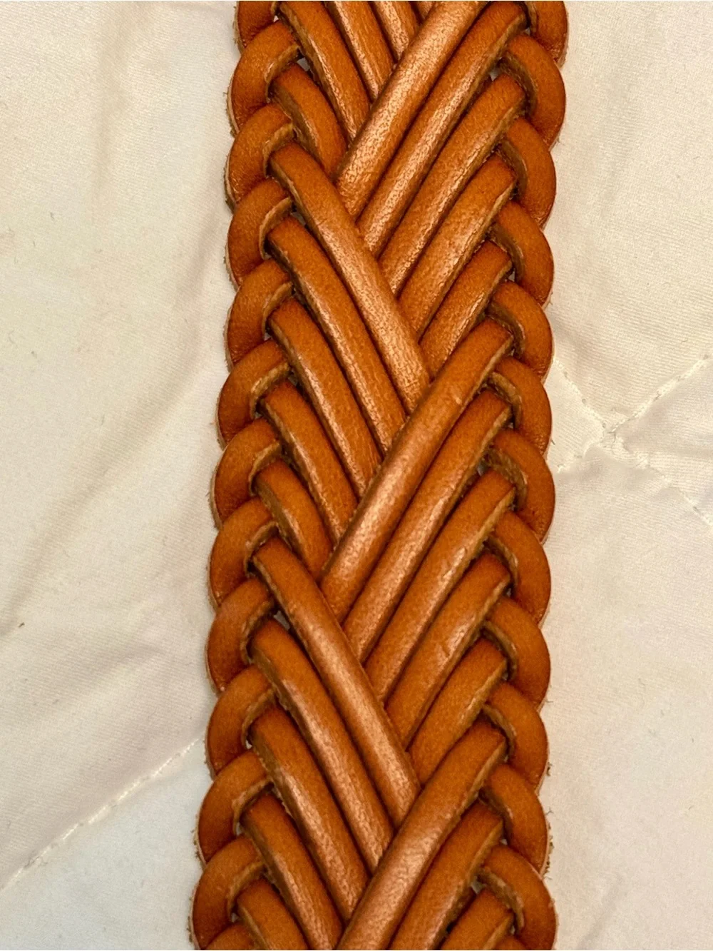 J. Crew- NWT, Italian Braided Leather Belt - Brown - Picture 4 of 6